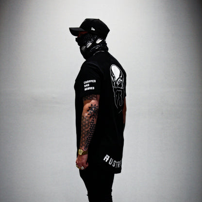 Masked Up Drop Hem Tee