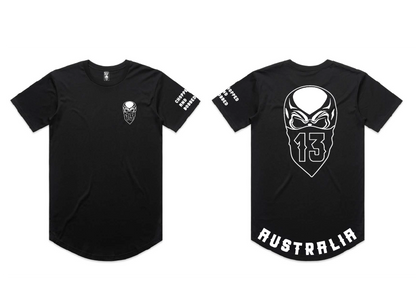 Masked Up Drop Hem Tee